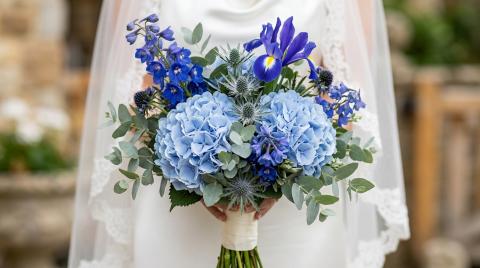Какие цветы подойдут для бирюзового букета невесты