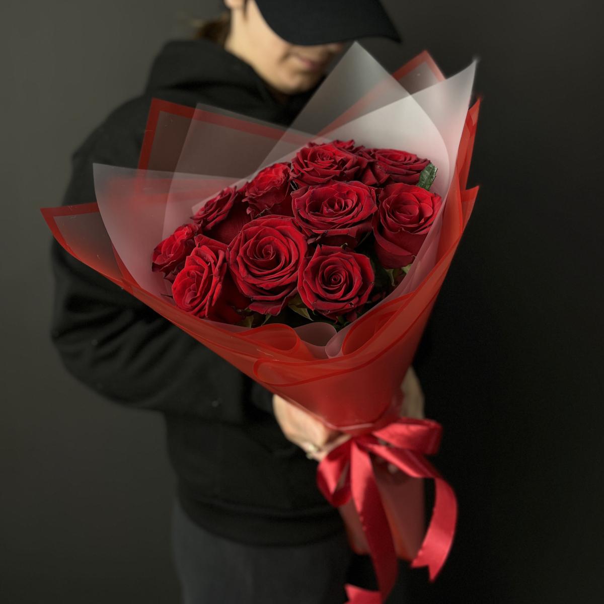 Букеты из красных роз 40 см (Эквадор) №: 183680