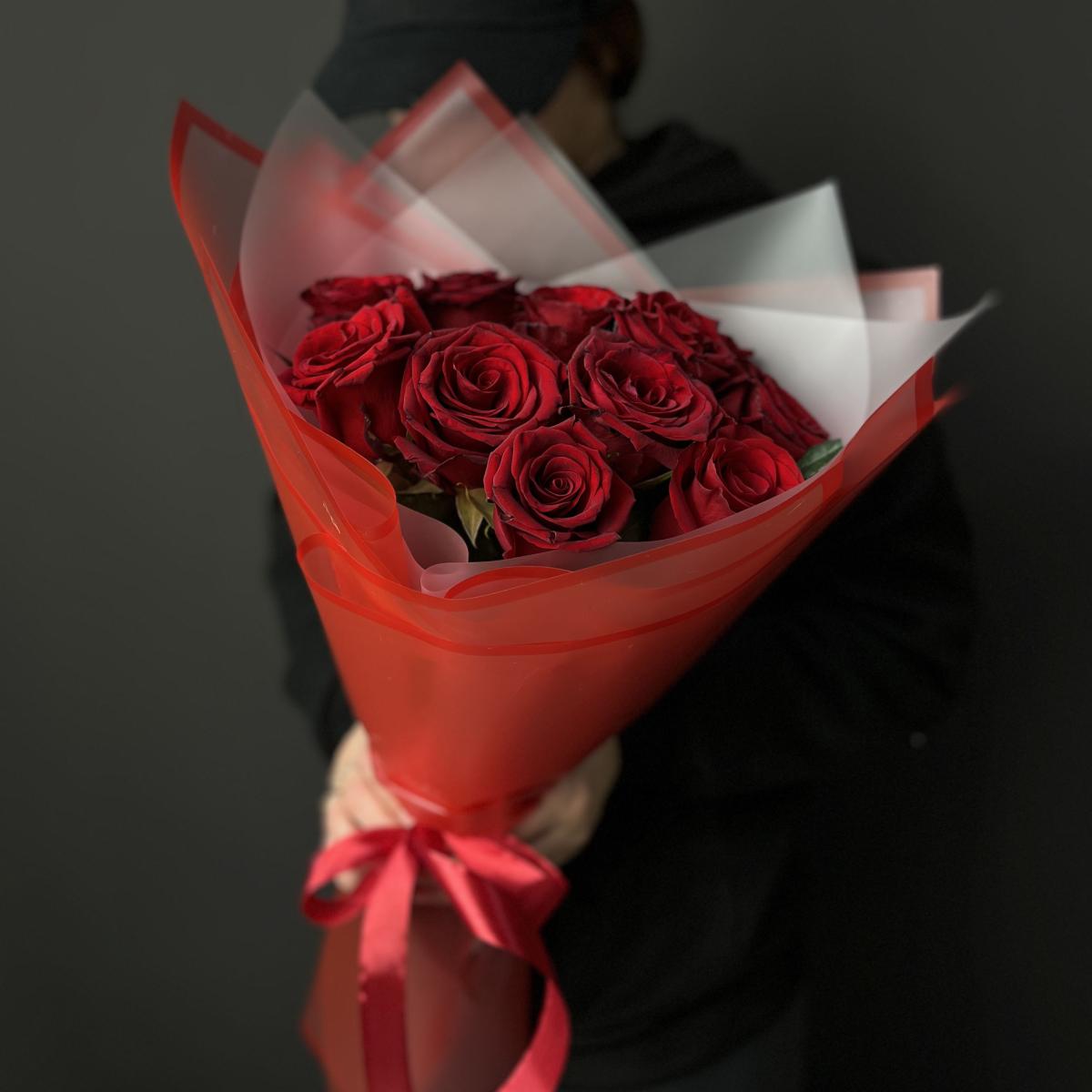Букеты из красных роз 40 см (Эквадор) №: 183680