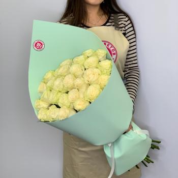 Букеты из белых роз 40 см (Эквадор) (articul  640)