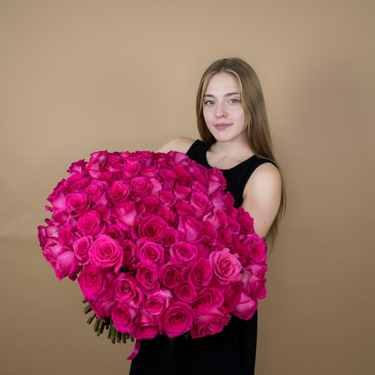 Букет из розовых роз 75 шт. (40 см) articul: 86240
