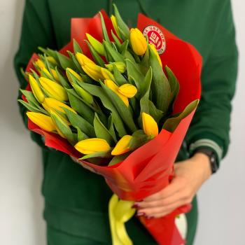 Тюльпаны желтые 25 шт (код товара  135360)